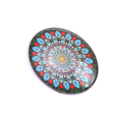 Glass cabochon 30x40 mm N. 948 Mix