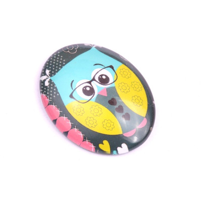 Glass cabochon 30x40 mm N. 932 Mix