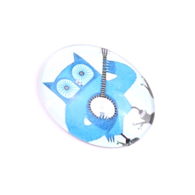 Glass cabochon 30x40 mm N. 927 Mix