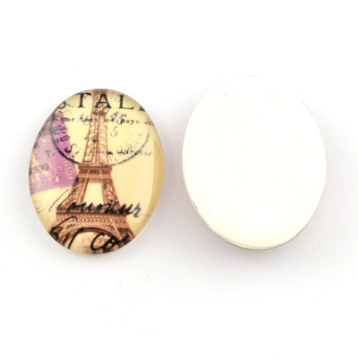 Glass cabochon 30x40 mm N. 890 Mix