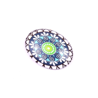 Glass cabochon 30x40 mm N. 784 Mix