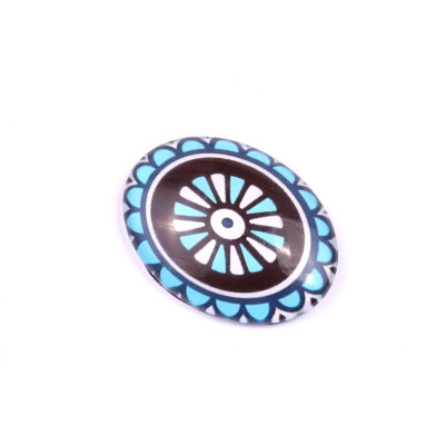 Glass cabochon 30x40 mm N. 779 Mix