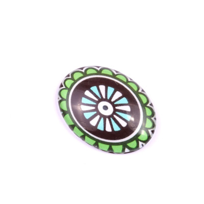 Glass cabochon 30x40 mm N. 777 Mix