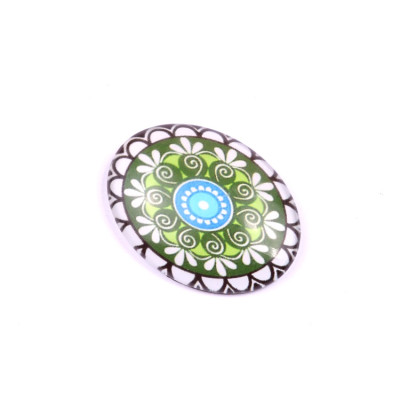 Glass cabochon 30x40 mm N. 776 Mix