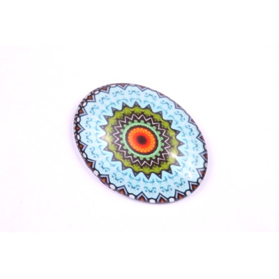Glass cabochon 30x40 mm N. 773 Mix