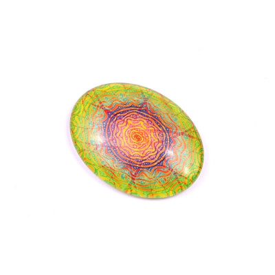 Glass cabochon 30x40 mm N. 767 Mix