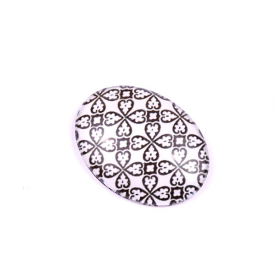 Glass cabochon 30x40 mm N. 758 Mix