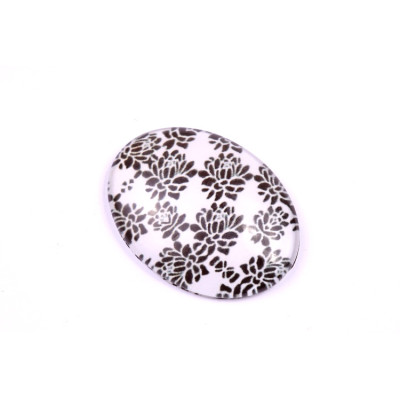 Glass cabochon 30x40 mm N. 754 Mix