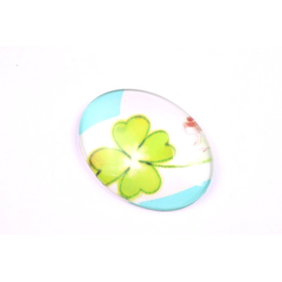 Glass cabochon 30x40 mm N. 744 Mix