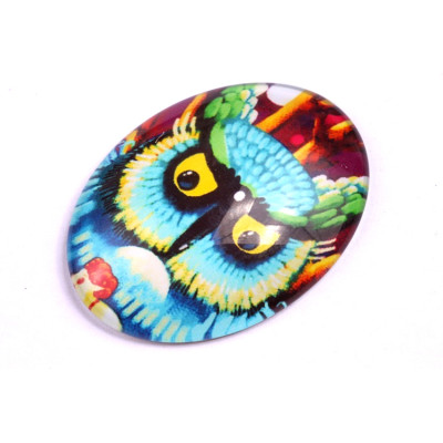 Glass cabochon 30x40 mm N. 698 Mix