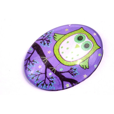 Glass cabochon 30x40 mm N. 696 Mix
