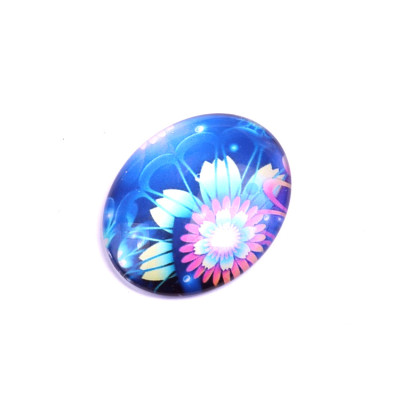 Glass cabochon 30x40 mm N. 268 Mix