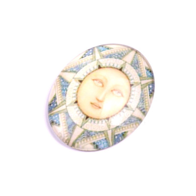 Glass cabochon 30x40 mm N. 617 Mix