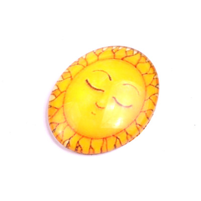 Glass cabochon 30x40 mm N. 607 Mix