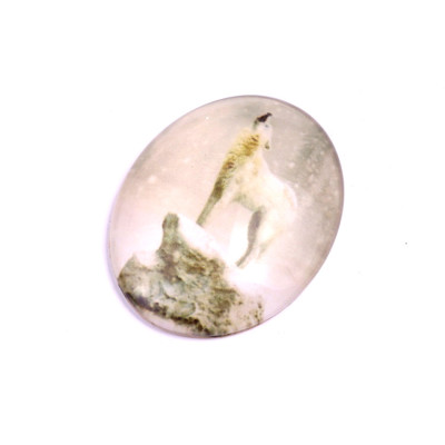 Glass cabochon 30x40 mm N. 587 Mix