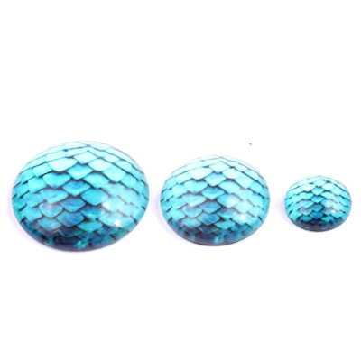 Glass cabochon 12 mm N. 1381 Light blue