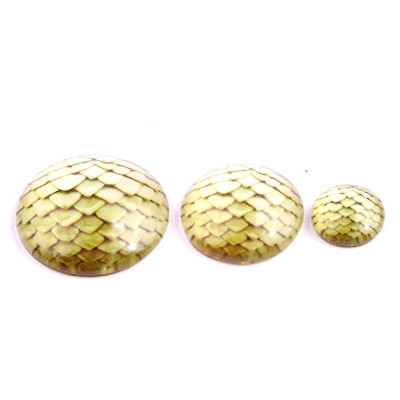 Glass cabochon 20 mm N. 1370 Beige