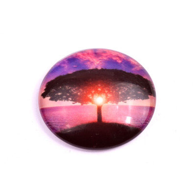 Glass cabochon 30 mm N. 1039 Mix