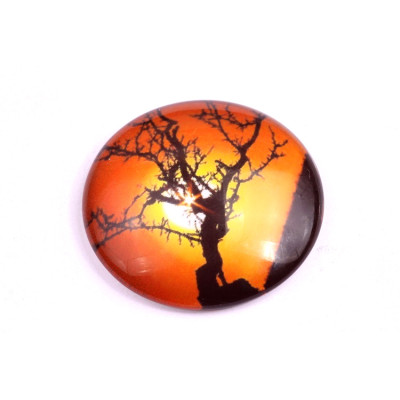 Glass cabochon 30 mm N. 1036 Mix