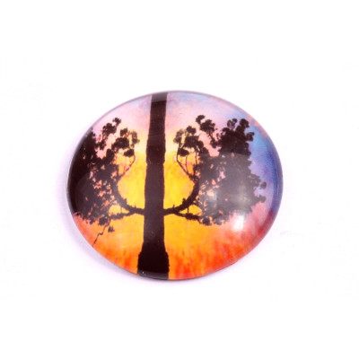 Glass cabochon 30 mm N. 1031 Mix