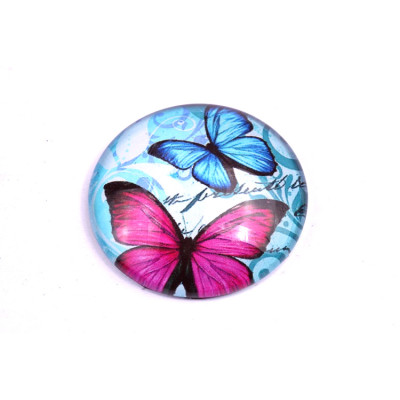Glass cabochon 30 mm N. 722 Mix