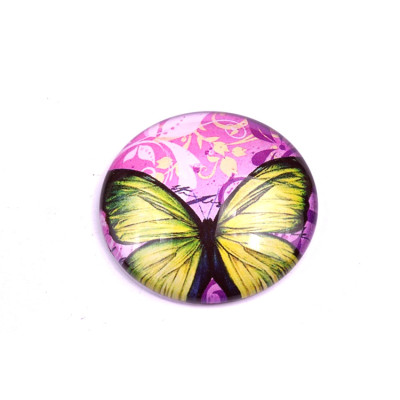 Glass cabochon 30 mm N. 714 Mix