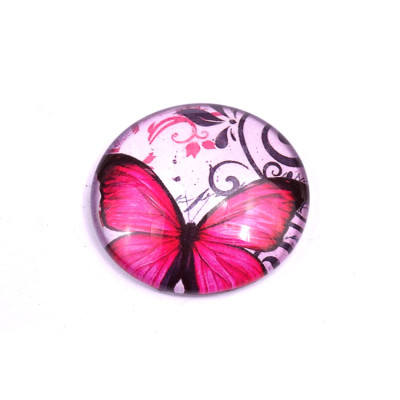 Glass cabochon 30 mm N. 708 Mix