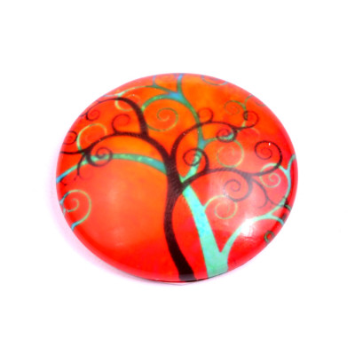 Glass cabochon 35 mm N. 1014 Mix