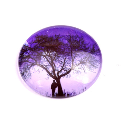 Glass cabochon 35 mm N. 1001 Mix