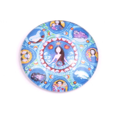 Glass cabochon 35 mm N. 203 Mix