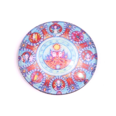 Glass cabochon 35 mm N. 202 Mix