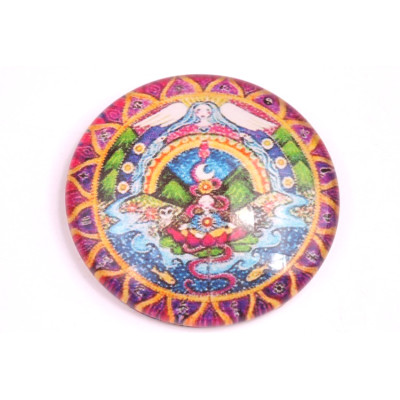 Glass cabochon 35 mm N. 196 Mix