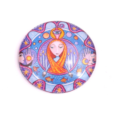 Glass cabochon 35 mm N. 193 Mix