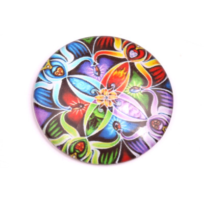Glass cabochon 35 mm N. 187 Mix