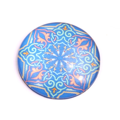 Glass cabochon 35 mm N. 186 Mix