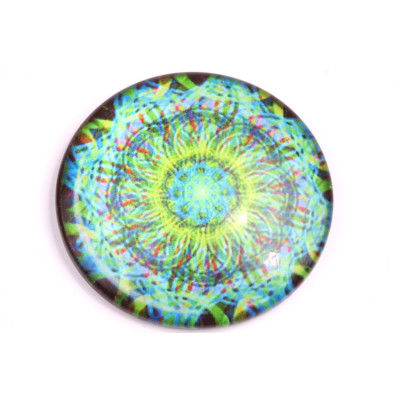 Glass cabochon 35 mm N. 185 Mix