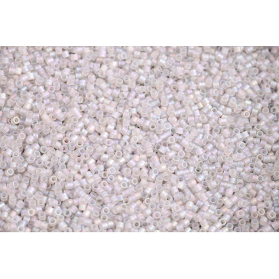 MIYUKI Delica 15/0 N. 381 Matted Transparent Grey Mist AB