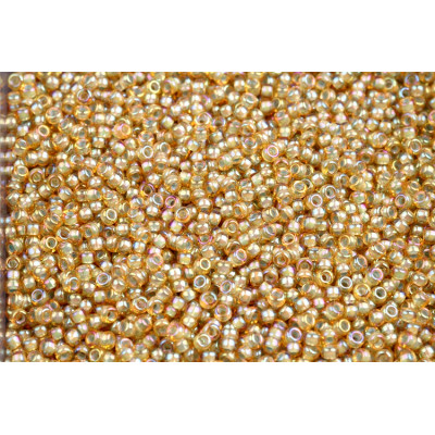 MIYUKI Round 11/0 N. 907 Ruby Lined Capri Blue Luster