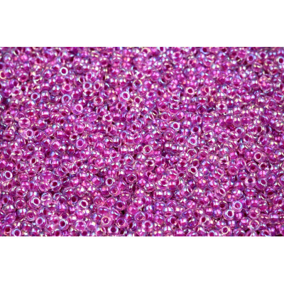 MIYUKI Round 11/0 N. 887 Raspberry Lined Crystal AB