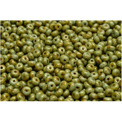 Rondelle Druck Beads 2.5x4mm 52 Green