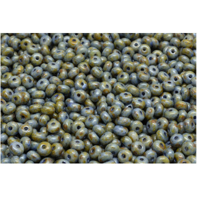 Rondelle Druck Beads 2.5x4mm 51 Blue