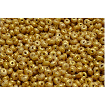 Rondelle Druck Beads 2.5x4mm 49 Gold