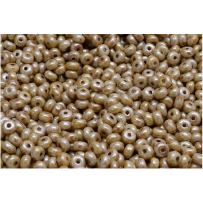Rondelle Druck Beads 2.5x4mm 48 Beige