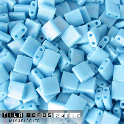 MIYUKI TILA N. 524 Opaque Turquoise Blue Matted AB