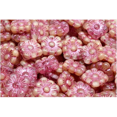Square Flower Beads 11X11 N. 3154 Rosado