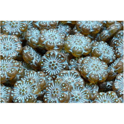 Boho Flower Beads 14X14 N. 3114 Vert