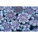 Daisy Flower Beads 18x18mm Light Blue Violet 02010-43810-34307