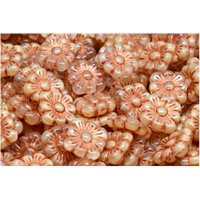Square Flower Beads 11x11 N. 3153 Beige