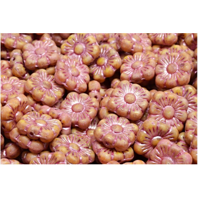 Square Flower Beads 11X11 N. 3151 Rosa
