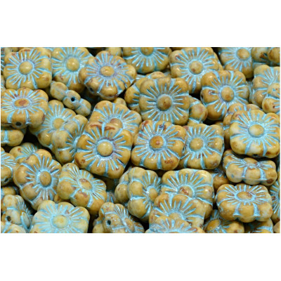 Square Flower Beads 11x11 N. 3150 Green